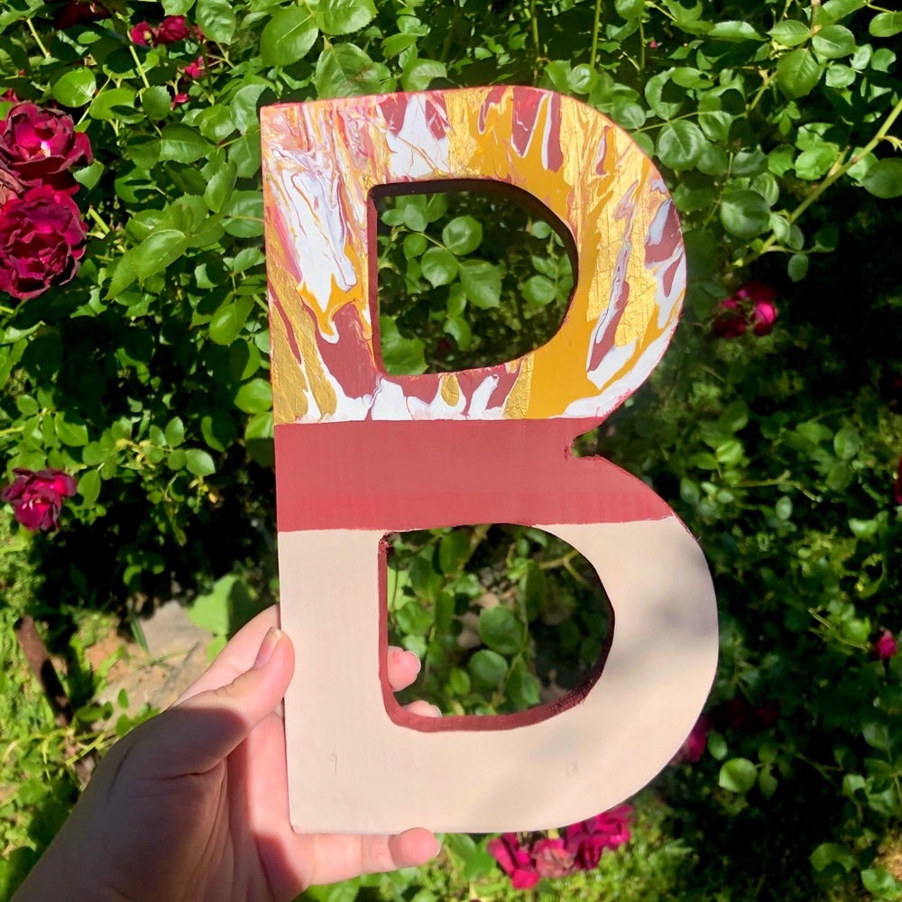 Handmade Letter B Painting